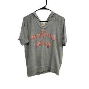 Artisans Mackinac Island MI Womens Short Sleeve Comfy Hoodie Size Medium Casual